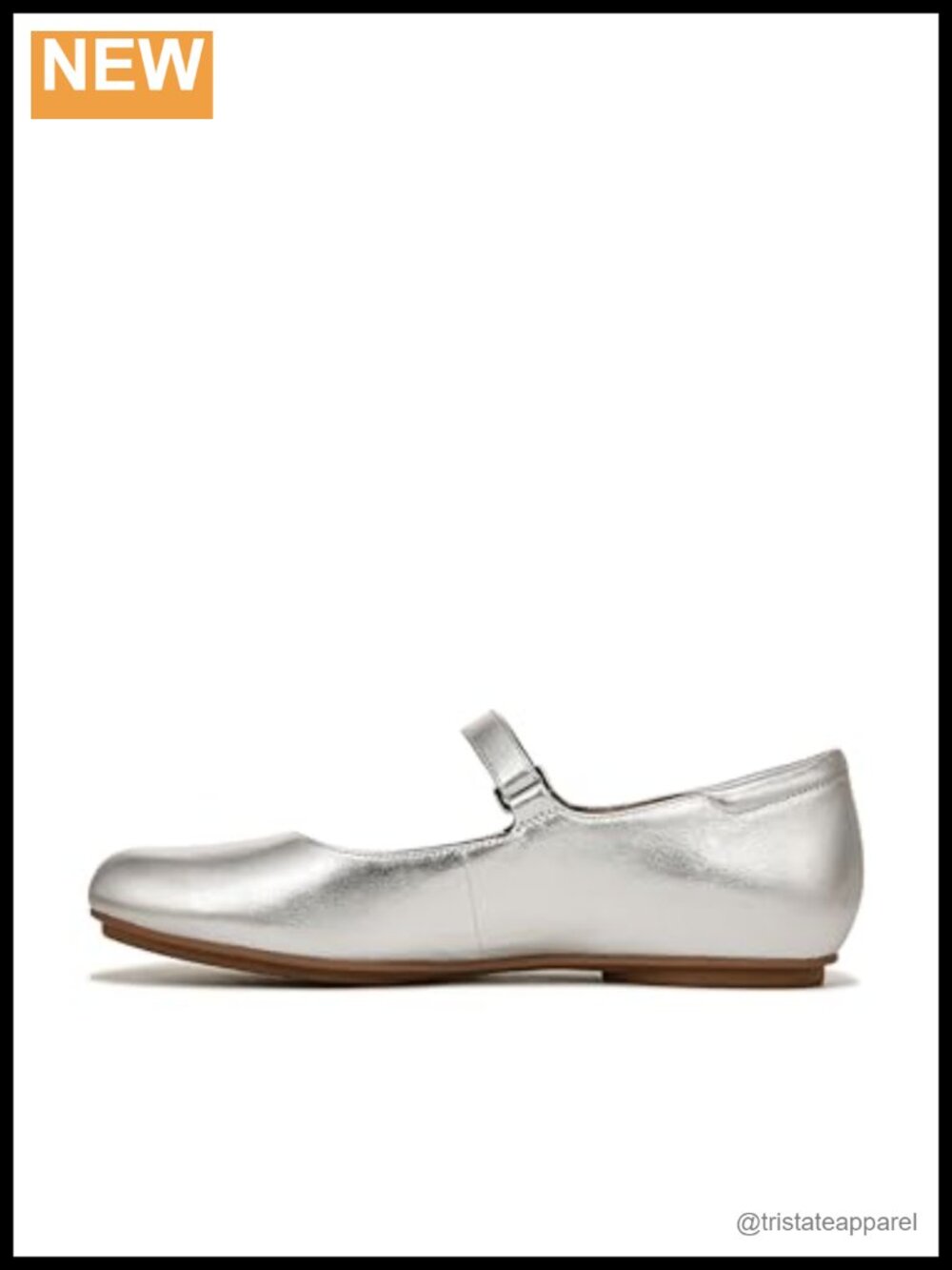 Maxwell Mary Jane Round Toe Ballet Flats Leather with Hook & Loop Comfort